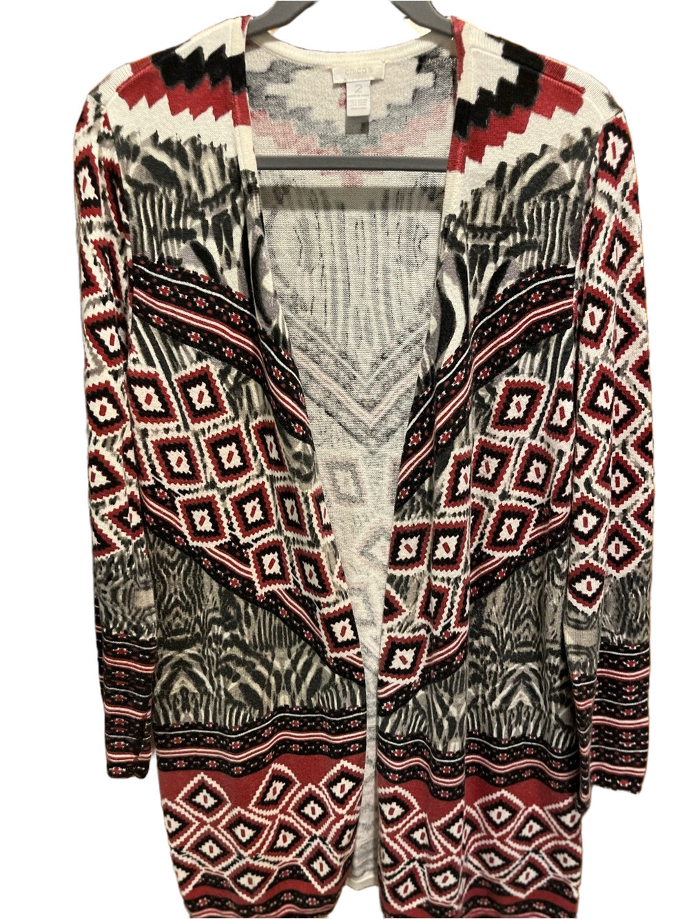 132. WOMENS CHICO’S 2/L DETAIL SWEATER